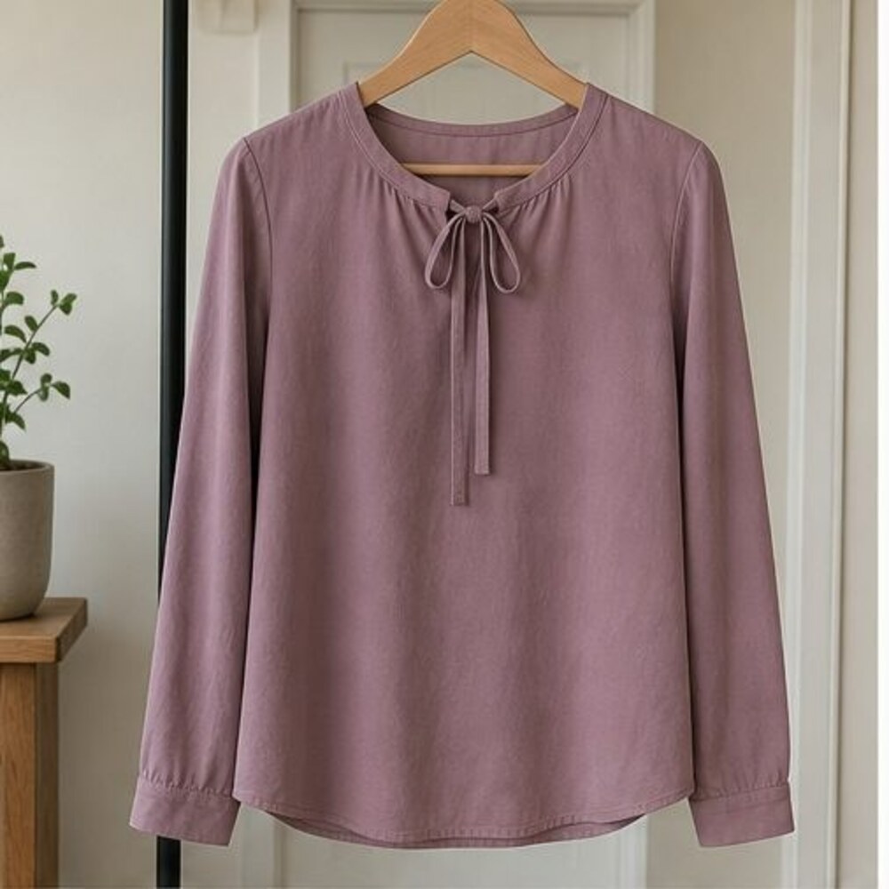 Mauve Smocked Top